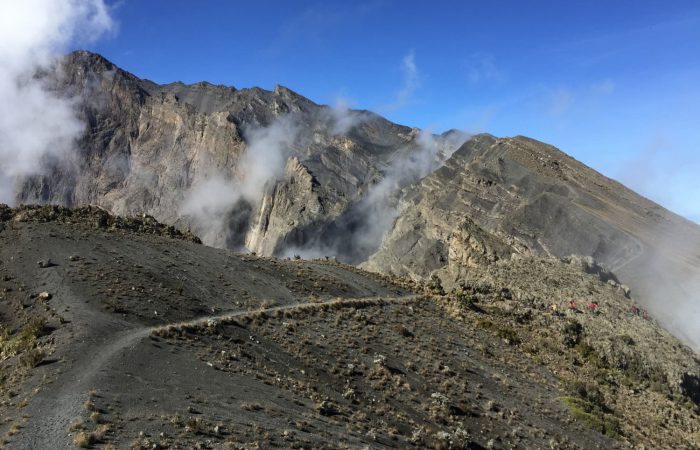 Barren lands on the Ash Cone of Mt. Meru trek